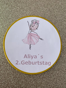 Schokotaler personalisiert Kindergeburtstag Ballerina