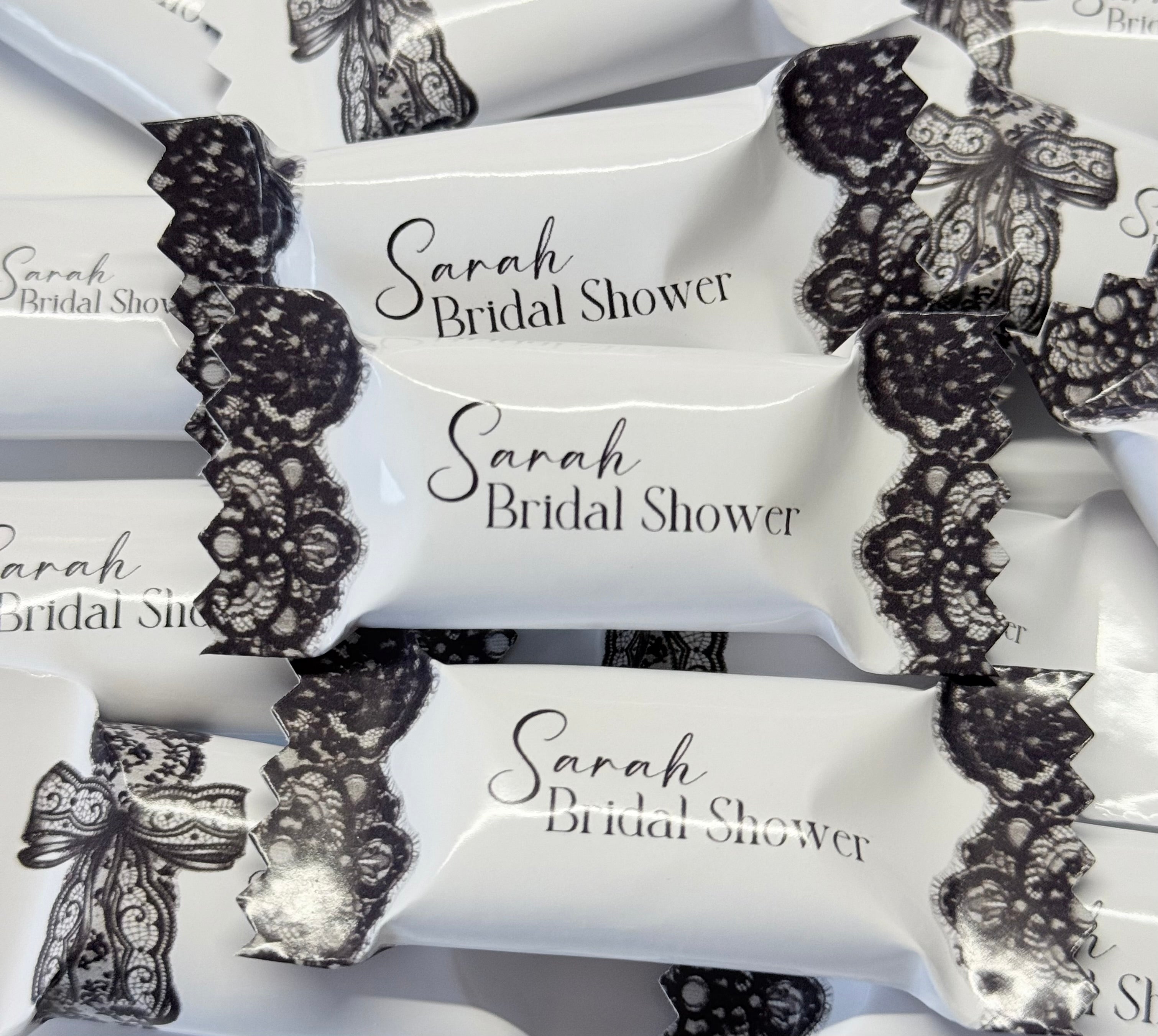 Personalisierte Bonbons mit name/ Tischdeko/ Streudeko/ gastgeschenke/ Mitgebsel/ Partydeko/ Hochzeit/ Standesamt/ Verlobung/ Bridal Shower/ JGA/ Junggesellinnen Abschied/ Schwarze Spitze
