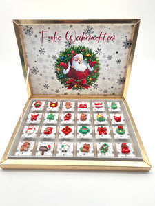Weihnachtsmann Schokobox mit Charms 24er Box Weihnachten Geschenk