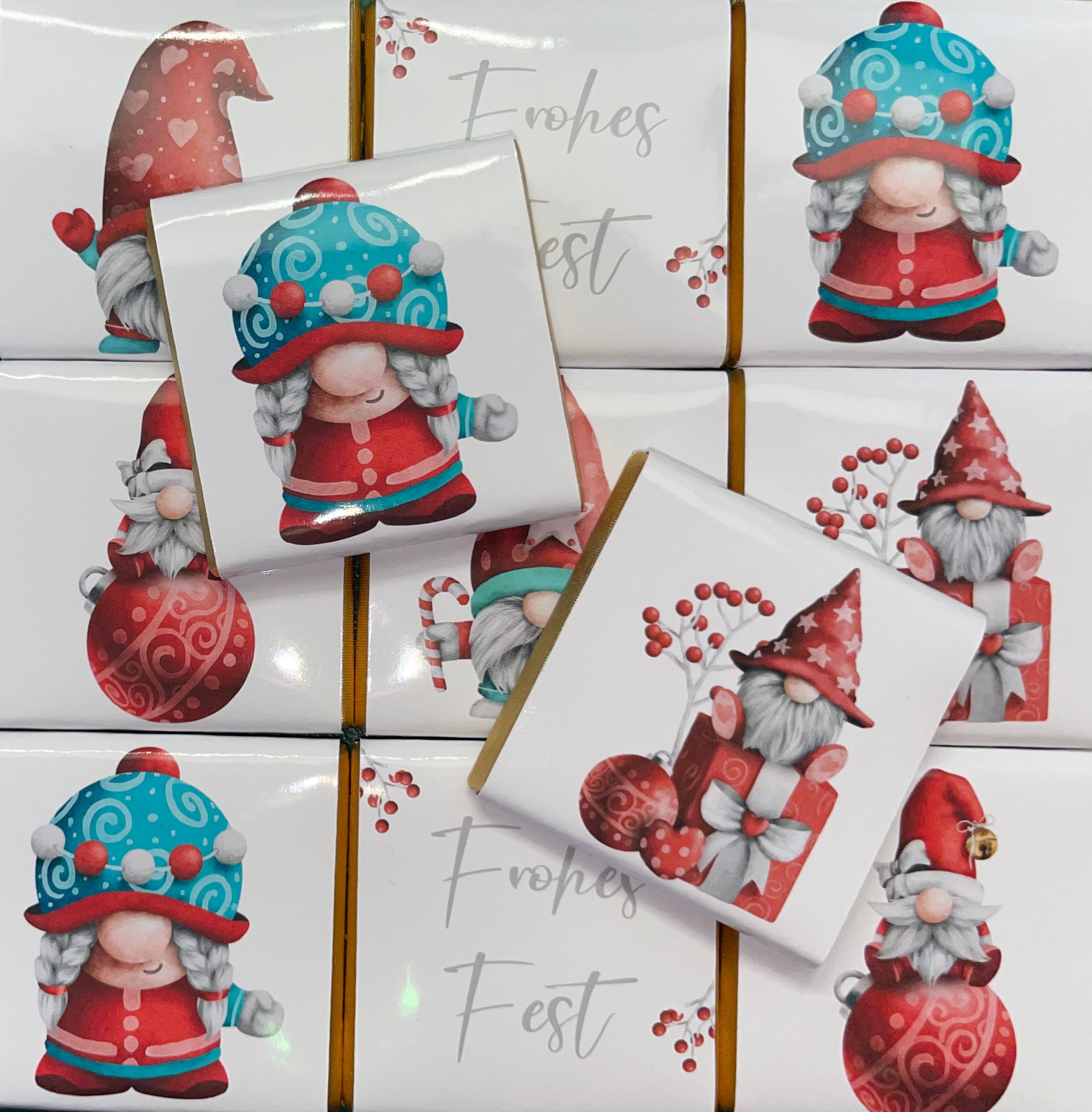 Wichtel Weinachten Merry Christmas Für die Ganze Familie Schokobox Schokolade personalisiert  Gastgeschenk Mitgebsel  Candybar