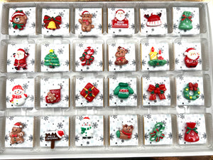 Weihnachtsmann Schokobox mit Charms 24er Box Weihnachten Geschenk