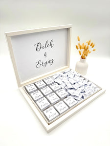Bonbonbox Gastgeschenk personalisierte Bonbons mit Namen in Präsentationsbox