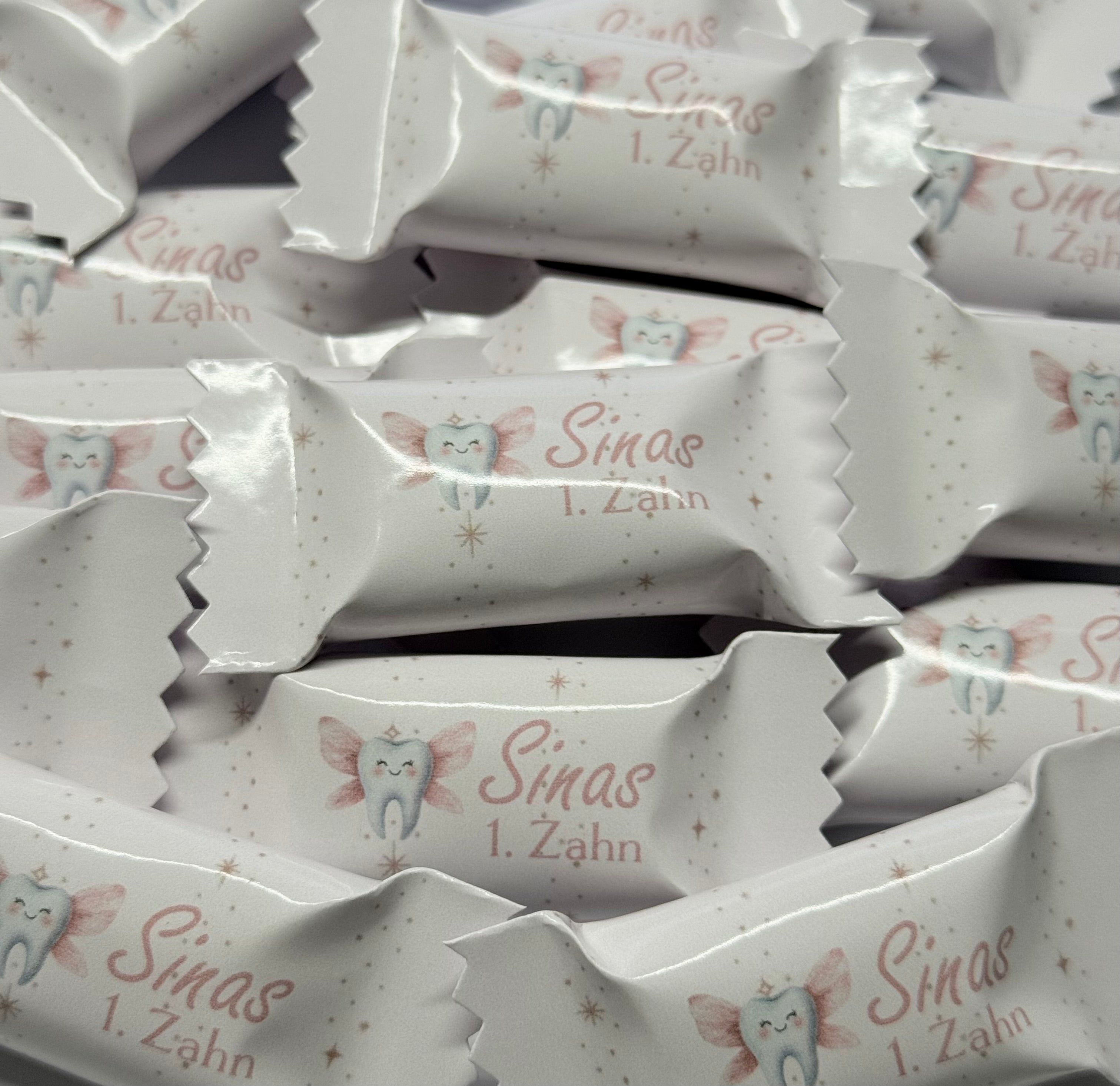 Personalisierte Bonbons mit name/ Tischdeko/ Streudeko/ gastgeschenke/ Mitgebsel/ erster Zahn/ Zahnfee