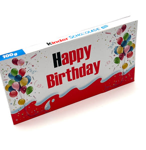 Happy Birthday Ballon Luftballons Sticker Set Kinderschokolade