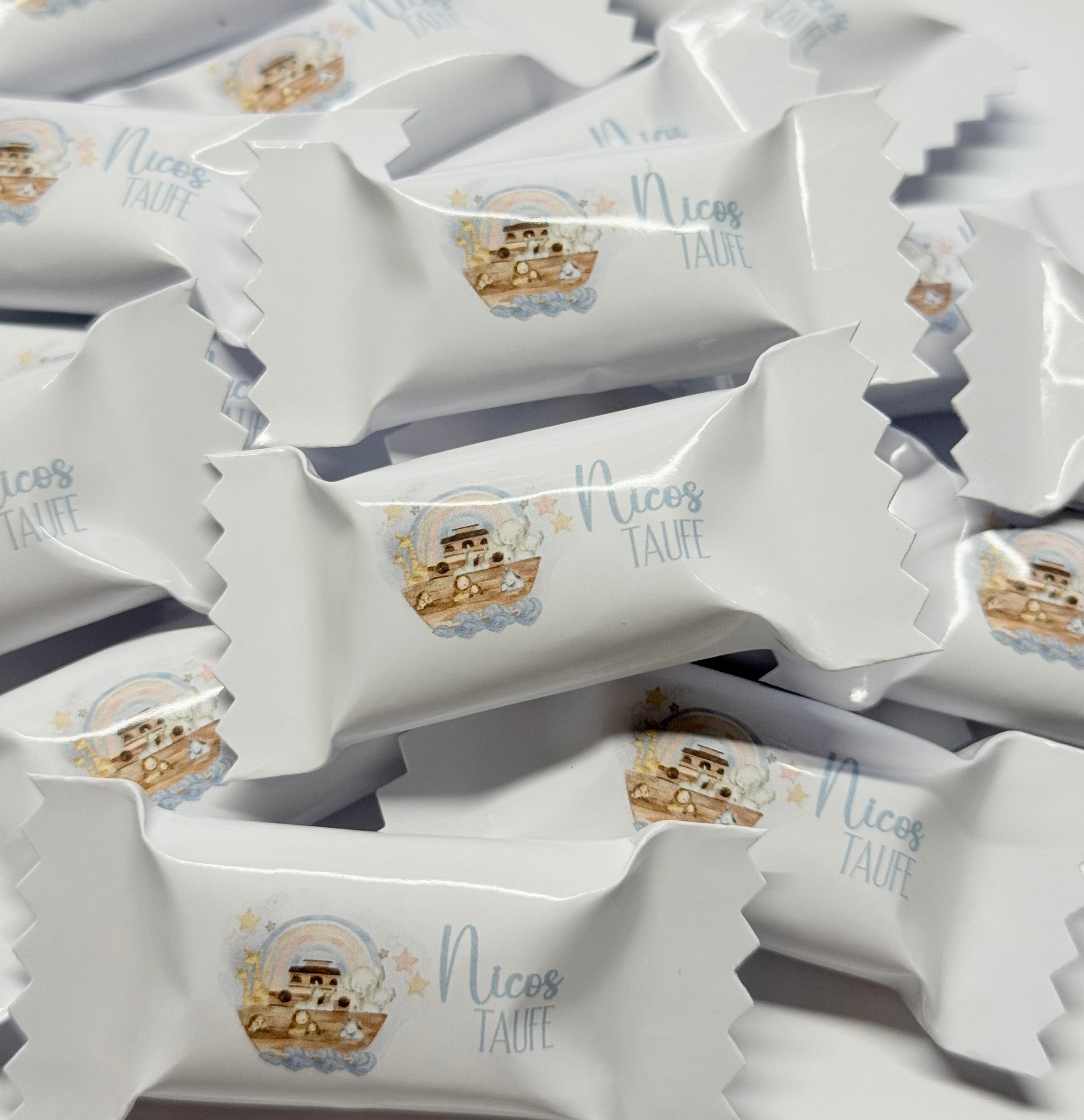 Personalisierte Bonbons mit name/ Tischdeko/ Streudeko/ gastgeschenke/ Mitgebsel/ Partydeko/ Taufe/ Arche Noah