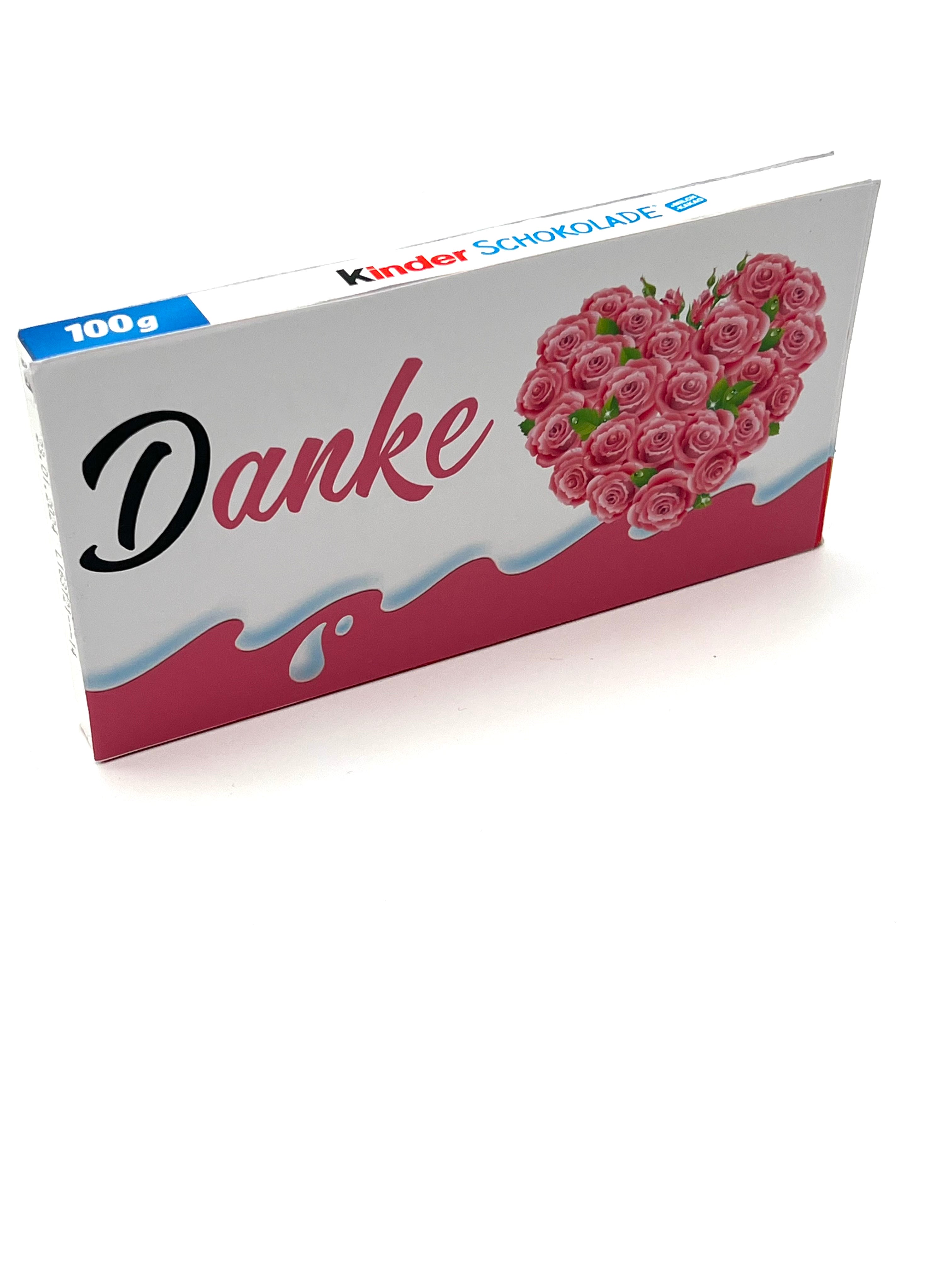 Danke Rosenherz Sticker Set Kinderschokolade