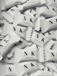 Bonbonbox Gastgeschenk personalisierte Bonbons mit Namen in Präsentationsbox