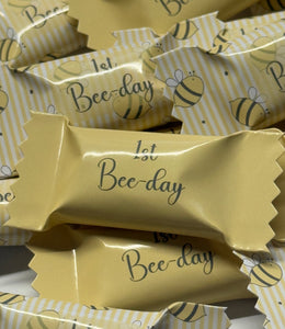 Personalisierte Bonbons mit name / Tischdeko / Streudeko / gastgeschenke / 1. Geburtstag/ Bienchen / Geschenkidee / Bee-Day / gelb