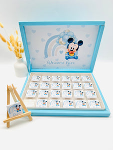 Mickey Mouse Schokobox personalisiert Geburstag Gastgeschenk