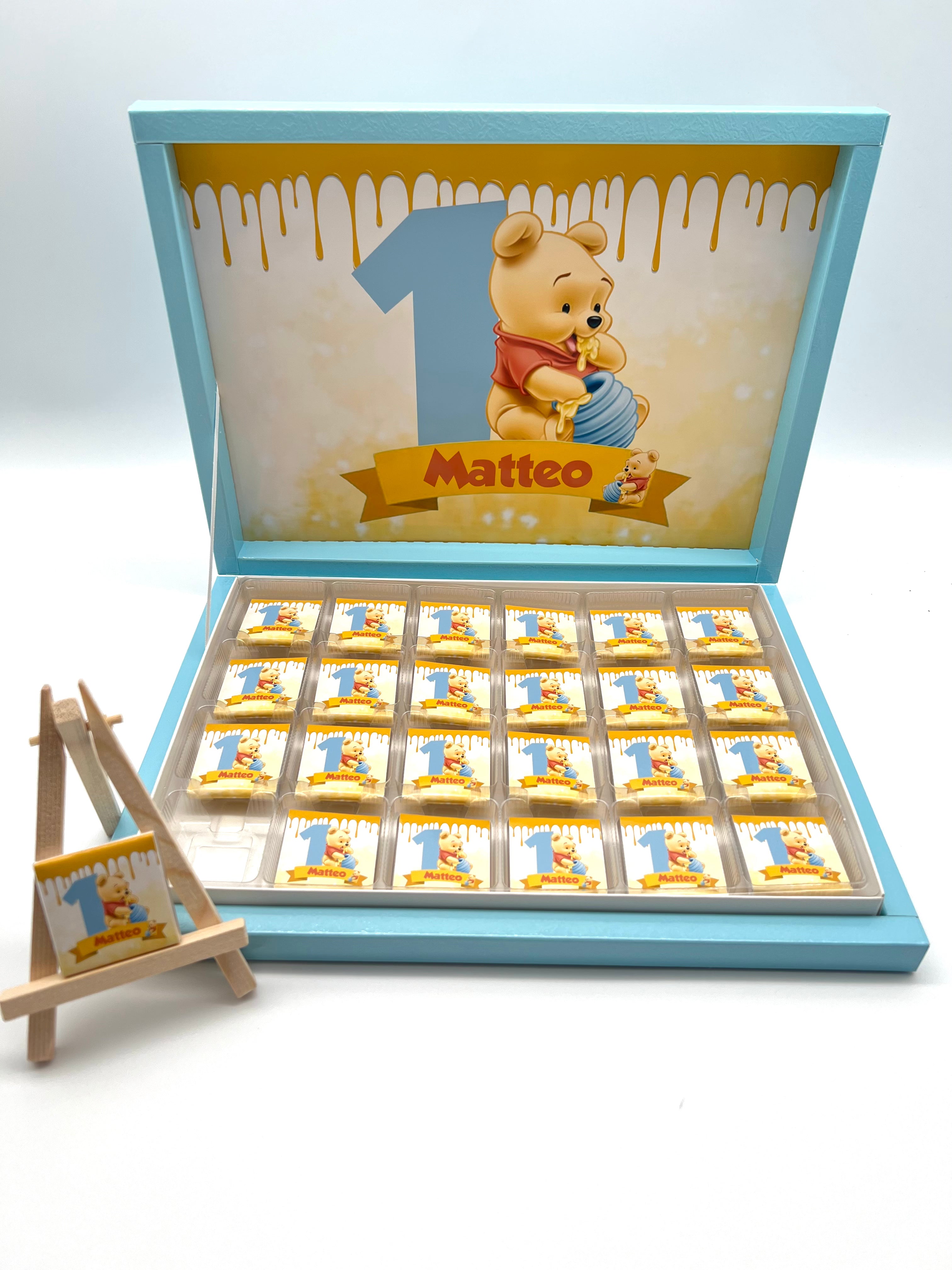 Schokobox Schokolade Winnie Pooh personalisiert  Gastgeschenk Geschenk Mitgebsel Geburtstag  Candybar