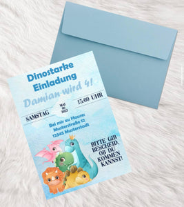 Einladungskarte Dino