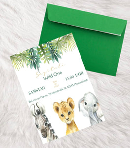 Einladungskarte Safari Wild One