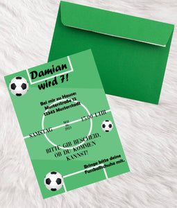 Einladungskarte Fussballspiel Fußball