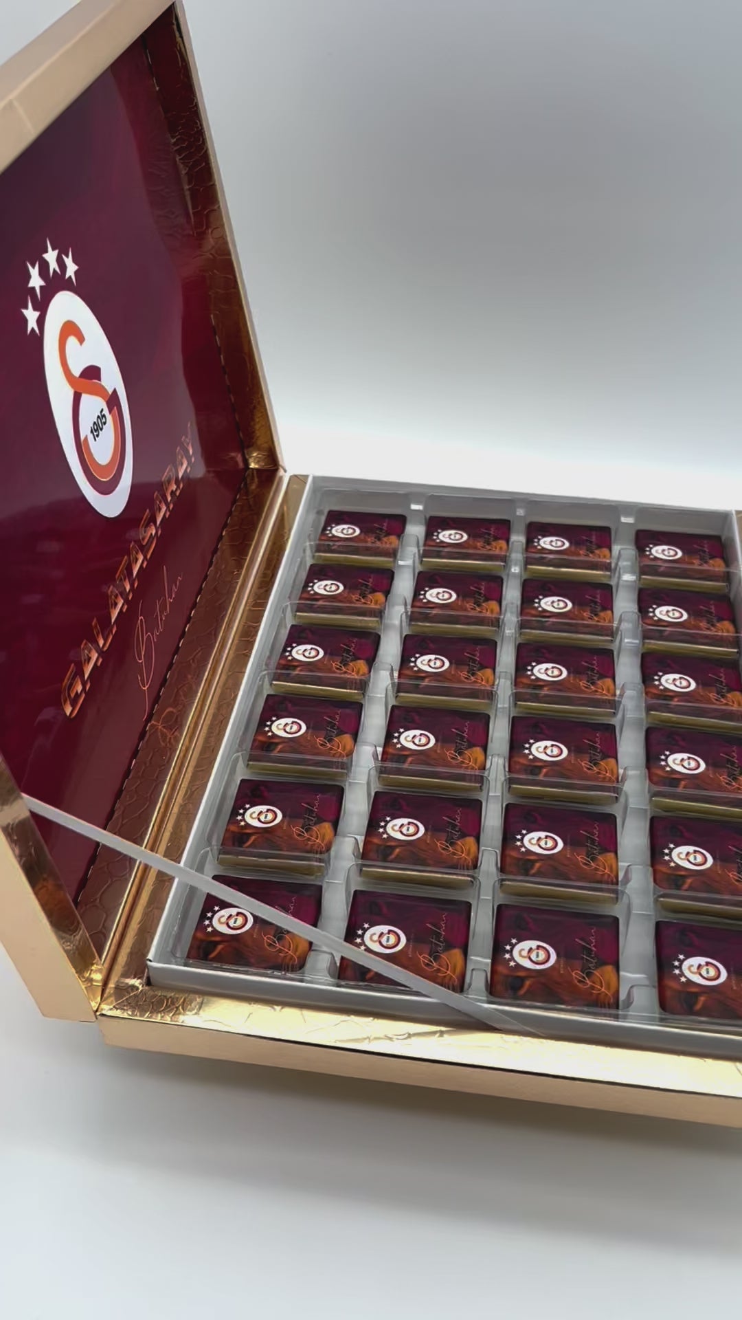 Galatasaray Schokobox personalisierte Schokolade Gastgeschenk Fußball