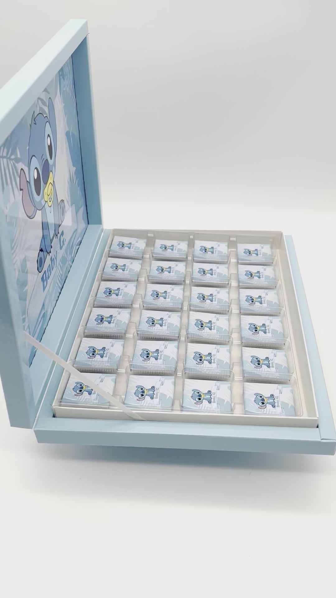 Stitch Baby Schokobox Schokolade personalisiert Gastgeschenk Mitgebsel Kindergeburtstag Candybar