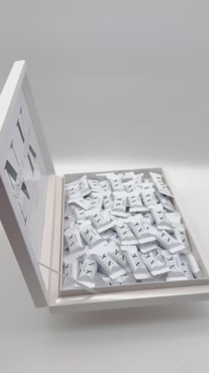 Bonbonbox Gastgeschenk personalisierte Bonbons mit Namen in Präsentationsbox